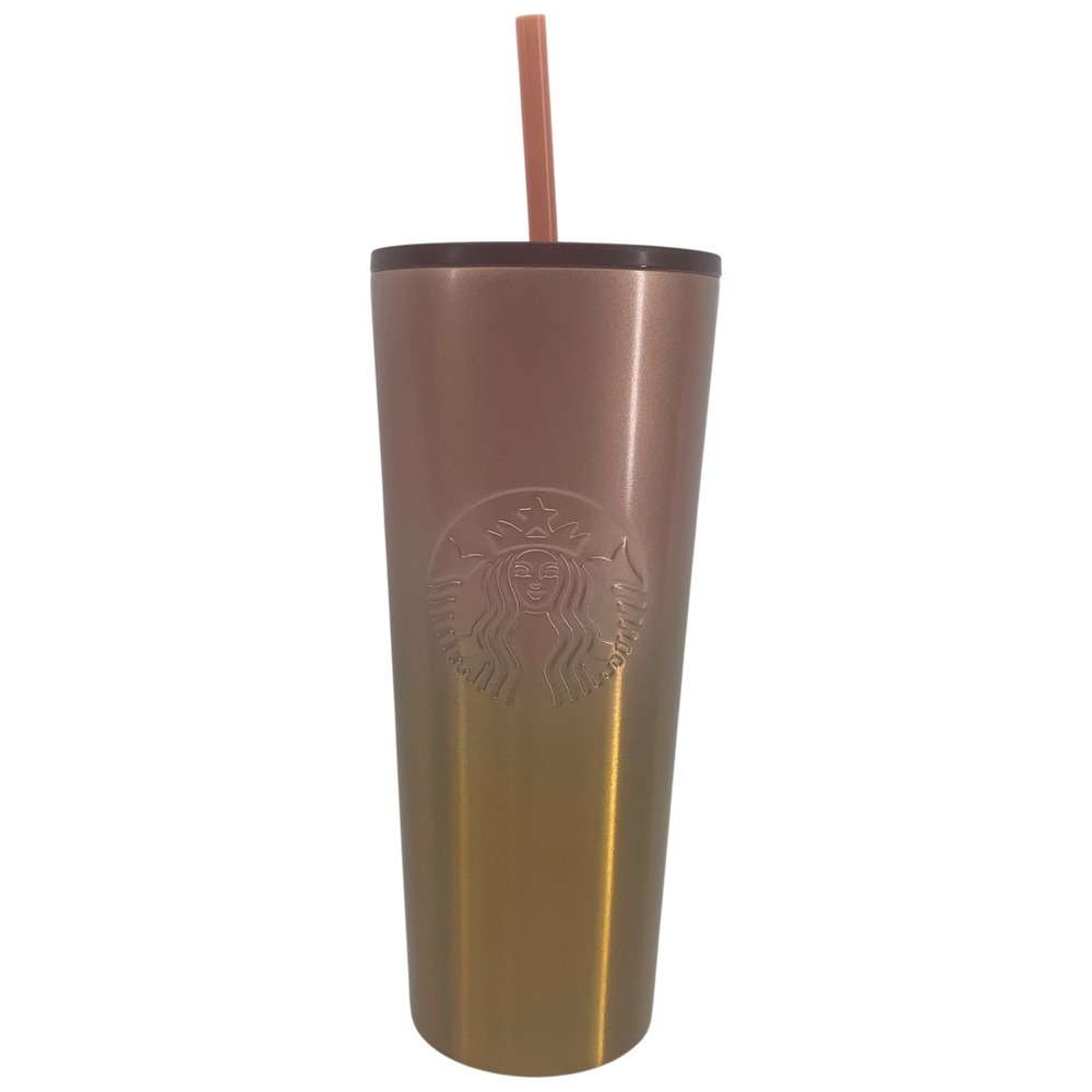 Starbucks Pink Rose Gold Ombre Stainless Steel 24 Oz Tumbler Venti